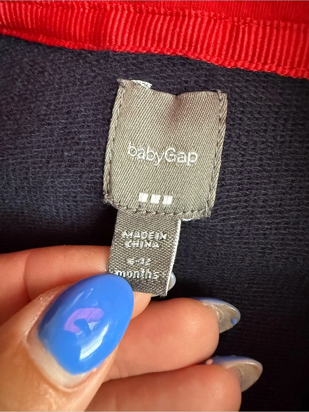 GAP Baby Navy Sweatsuit w/ Flower Detail 2PC Sz: 6-12M
